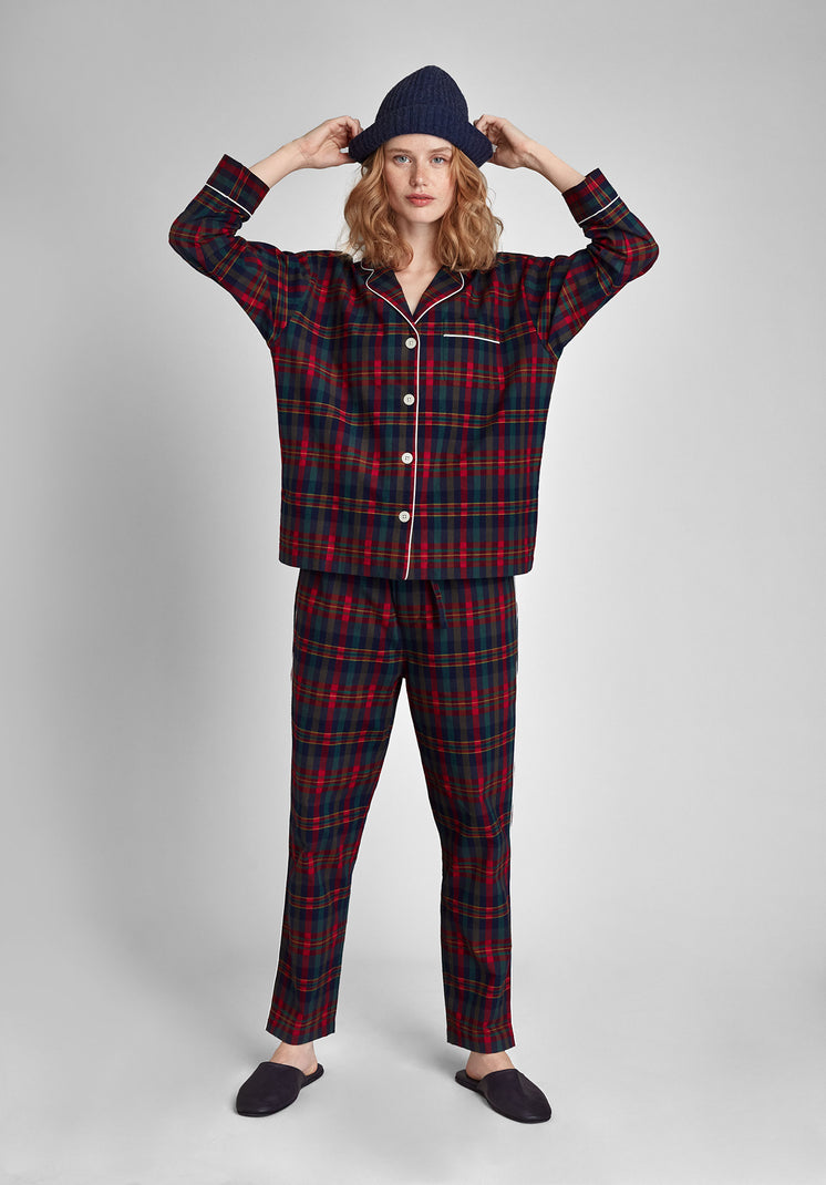 Marina Pajama Set in Berry Plaid Flannel
